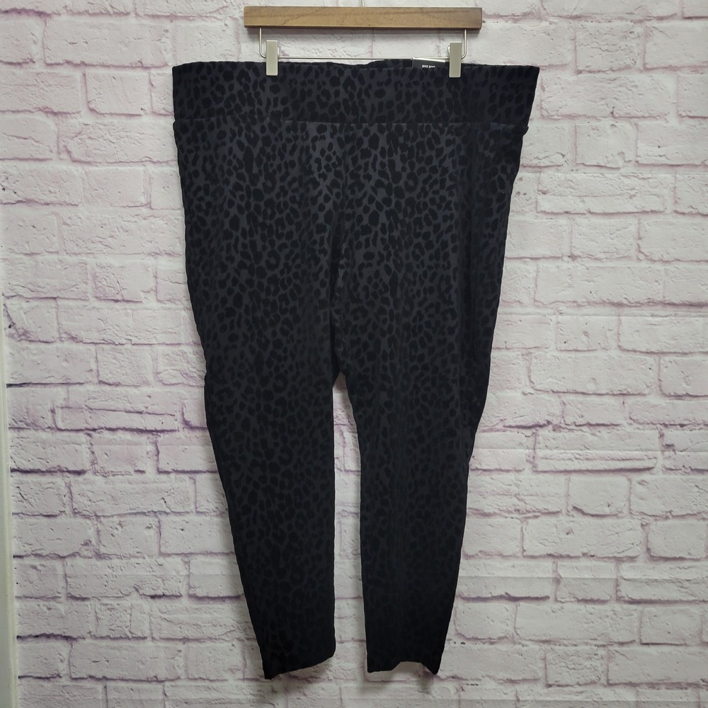 NEW Torrid Pixie Flocked Leopard Skinny Pants Womens 3X Stretch Animal Grunge